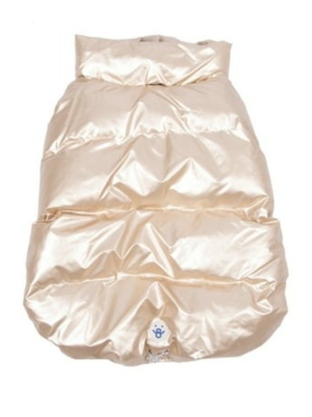 Oodles Metallic Puffer Dog Jacket - Champagne
